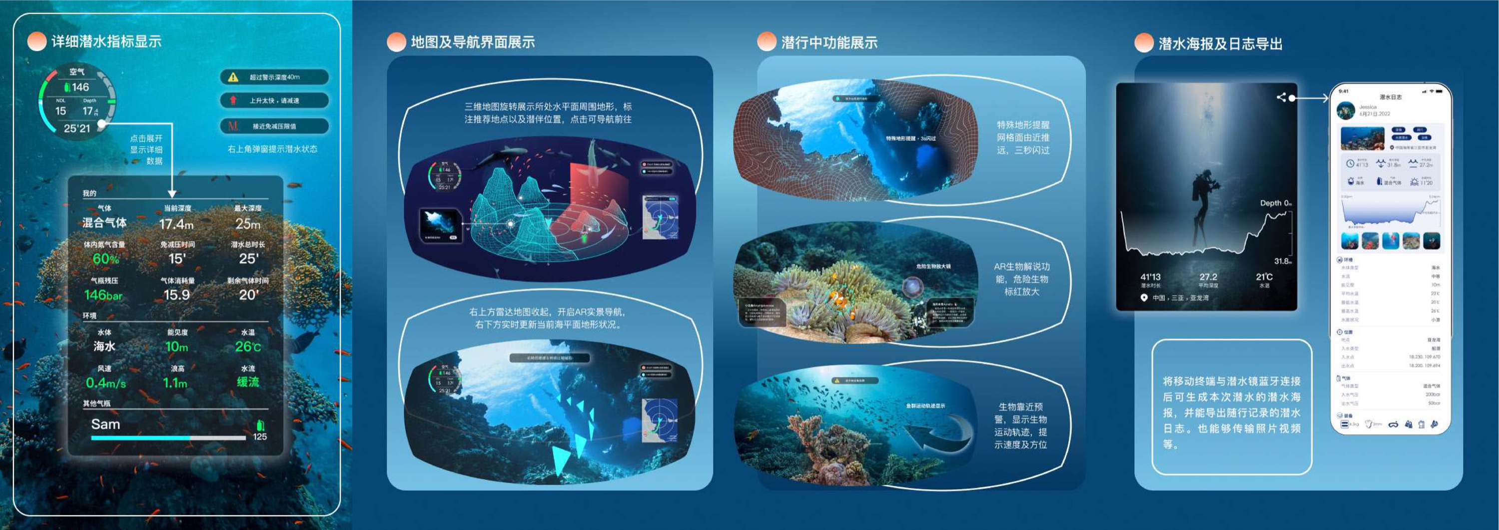 智能潜水面罩详细界面方案